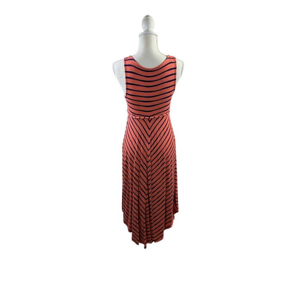 Liz Lange Maternity Pink & Navy Sleeveless Maxi Dress Size Small - Picture 5 of 7